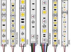 the different types of leds are shown in this diagram, and each one is labeled with