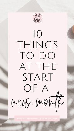 the words 10 things to do at the start of a new month on top of an envelope