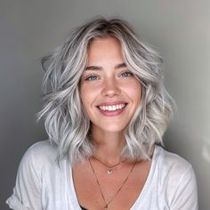 Gray Hair Platinum Highlights, Blonde Hair To Gray Hair, Platinum Balayage Bob, Light Silver Blonde Hair, Light Gray Hair Color Platinum Blonde, Ash Blonde With Grey Highlights, Platinum Blonde Highlights And Lowlights Short Gray Hair, Bleached Grey Hair, Platinum Blonde Hair Cool Tone