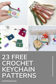 the 25 free crochet keychain patterns are perfect for beginners to make