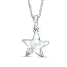 Tailored and twinkling, this celestial pendant is a charming look she’ll want to wear often. Fashioned in sterling silver, this inspiring design showcases a sculpted star adorned with a sparkling off-center diamond accent solitaire. Polished to a bright shine, this pendant suspends along an 18.0-inch rope chain that secures with a spring-ring clasp. Celestial Pendant, Peoples Jewellers, Necklace Clasps, Star Pendant, Rope Chain, Diamond Stone, Diamond Clarity, Necklace Designs, Spring Rings