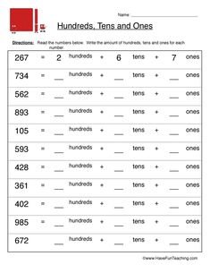 the worksheet for rounding tens and ones is shown with numbers on each side