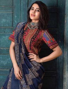 Samantha Prabhu, भारतीय दुल्हन संबंधी, Pola Blus, Orang India, डिजाइनर कपड़े, Gaun Fashion, Indian Saree Blouses Designs, Unique Blouse Designs