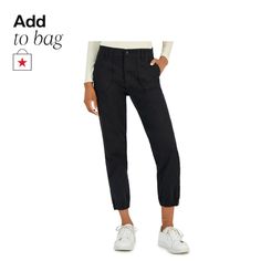 in stock Trendy Elevated Casual Cargo Jeans With Pockets, High Rise Bottoms With Side Pockets For Fall, High Rise Bottoms With Pockets For Elevated Casual, High-rise Bottoms With Pockets For Elevated Casual, Mid-rise Bottoms With Pockets For Elevated Casual Look, Casual Tapered Pants With Belt Loops, High Rise Utility Bottoms For Fall, Mid-rise Utility Bottoms For Fall, Mid-rise Bottoms For Elevated Casual Fall Wear