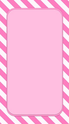 a pink and white striped background with a rectangle shaped frame in the center,