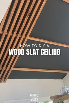 how to diy a wood slat ceiling with ventilator without tools and instructions