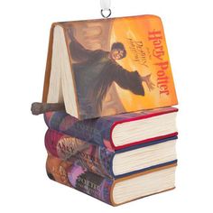 Harry Potter Book Christmas Tree Ornament Harry Potter Stone, Harry Potter Goblet, Movies Christmas, Harry Potter Ornaments, Stacked Books, Harry Potter Decor, Harry Potter Christmas, Harry Potter Collection, Ornament Ideas