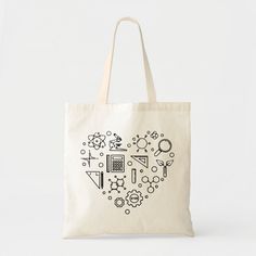 Science Heart - Science, You Energy ,Funny Science Tote Bag Color: Natural. Gender: unisex. Age Group: adult. Heart Science, Scientist Party, Handpainted Tote Bags, Chemistry Gifts, Cloud Craft, Funny Science, Rustic Crafts, Teacher Tote, Social Cause