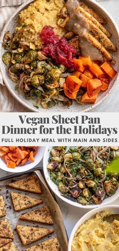 vegan sheet pan dinner for the holidays full holiday meal with main and side dishes