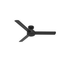 a black ceiling fan on a white background with the blades pointing up to the ceiling