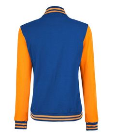 Blue and Yellow Letterman Jacket
Staying warm has never been so stylish. This women's blue and yellow fleece jacket features a rib-knit collar and button closure, two pockets on the front, long sleeves, and a rib-knit cuff. It is perfect for wearing to and from school, in gym class, on the soccer field, or wherever your day takes you! Wear it as a one-piece or with leggings underneath. The lightweight fleece fabric makes it easy to layer without feeling heavy. Winter Track Jacket With Contrast Color And Long Sleeves, Color Block Long Sleeve Varsity Jacket, Blue Ribbed Collar Outerwear For Work, Fall College Color Block Outerwear, Winter Varsity Jacket With Contrast Color Long Sleeves, Color Block Varsity Jacket For College In Fall, Long Sleeve Varsity Jacket With Contrast Color For Fall, Fall Contrast Color Long Sleeve Varsity Jacket, Winter College Varsity Jacket With Color Block