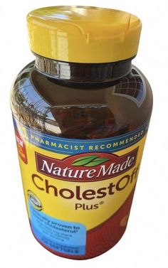 One serving of Nature Made CholestOFF Plus supplies 900 mg of plant sterols and stanols for a daily intake of 1800 mg. Human Body Temperature, Plant Sterols, Sodium Bicarbonate, Good Health Tips, Nutella Bottle, Acid Reflux, Saturated Fat, Mustard Bottle, Home Remedies