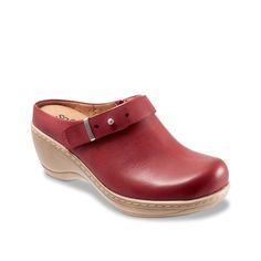 Softwalk-Marquette Clog Take casual looks to new heights with the Marquette clog from SoftWalk. This wedge slip-on features a plush EVA footbed with arch support to keep every step feeling comfortable. Comfortable Clogs With Removable Insole And Wedge Heel, Slip-on Synthetic Clogs For Walking, Slip-on Clogs For Walking, Casual Closed Toe Clogs With Arch Support, Synthetic Slip-on Clogs For Walking, Comfortable Clogs With Leather Footbed And Wedge Heel, Synthetic Closed Toe Clogs With Heel Loop, Cushioned Footbed Clogs For Walking, Slip-on Closed Toe Clogs For Walking