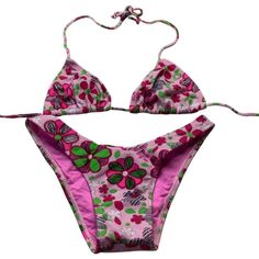 Brazilian Bright Floral Print Bikini Set. Bright Multi Flowers Design Adjustable Triangle Bikini Top And Matching Bright Wide Band Bikini Bottom. Sexy Flowers Bikini Set. Runs Small I Recommended To Order One Size Up. Made In Brazil. Pattern Placement Differs On Each Set A84 16521-903 A57 #Brazilianbikini #Bikini #Swimsuit #Brightfloralbikini #Tropicalbikini Pink Fitted Swimwear For The Pool, Pink Fitted Swimwear For Pool, Fitted Pink Swimwear For The Pool, Fitted Pink Swimwear For Pool, Pink Tropical Floral Print Swimwear, Pink Stretch Summer Swimwear, Pink Tropical Swimwear With Floral Print, Fitted Pink Summer Swimwear, Stretch Pink Summer Swimwear