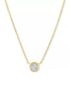 Macy's - Diamond Bezel 18" Pendant Necklace (1/20 ct. t.w.) in 10k Gold Single Diamond Necklace, Diamond Gold Pendant, Diamond Necklace Designs, Manifestation Board, 2023 Christmas, Solitaire Diamond, Diamond Gold, Bezel Diamond, Retail Therapy