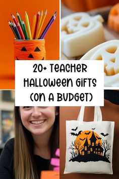 a collage of halloween gifts on a budget