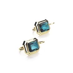 Stand out with these 7.29 carat LBT colored doublet quartz earrings. The 10x8 mm octagon gemstones are set in brass with yellow gold plating, and the total metal weight is 4.65 grams. These earrings are perfect for adding a unique and stylish touch to your outfit, whether for everyday wear or special occasions. Octagon Fine Jewelry Earrings For Formal Occasions, Fine Jewelry Octagon Earrings For Gift, Modern Emerald Cut Earrings For Gift, Emerald Cut Gemstone Earrings For Formal Occasions, Modern Octagon Earrings For Formal Occasions, Octagon Gemstone Earrings For Anniversary, Modern Emerald Cut Gemstone Earrings, Elegant Octagon 14k Gold Earrings, Formal 14k Gold Octagon Earrings