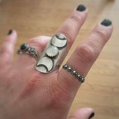 Triple Moon Goddess Ring with Moonstone – BonfireDesign Witch Ring, Moon Phase Jewelry, Goddess Ring, Moon Phase Ring, Moon Goddess Necklace, Wicca Jewelry, Witch Rings, Promise Bracelet, Witch Style