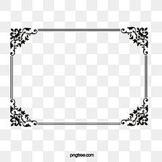 a black and white frame with an ornate design on the bottom, which has been drawn in