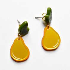 Small Gold Pear Post Earrings - Goldmakers Fine Jewelry Yellow Dangle Plug Earrings As Gift, Handmade Yellow Teardrop Earrings Gift, Handmade Yellow Teardrop Earrings, Handmade Yellow Teardrop Earrings As A Gift, Unique Yellow Teardrop Jewelry, Drop Clip-on Earrings For Gift, Pear-shaped Pierced Earrings For Gift, Pear-shaped Earrings For Gifts, Single Pear Shaped Earring As Gift