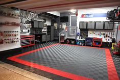 the garage is clean and ready for customers to use