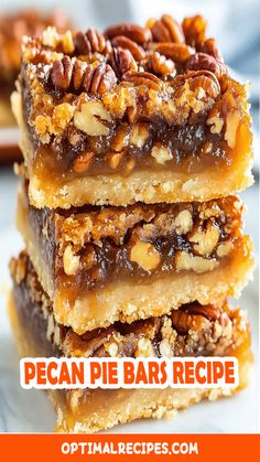 Love pecan pie? 🥧 You’ll adore these easy-to-make Pecan Pie Bars! 🍬 A buttery crust topped with a gooey, nutty pecan filling, perfect for holiday parties, family gatherings, or anytime you need a cozy dessert fix. 😍 These bars are the ultimate crowd-pleaser—simple, sweet, and oh-so-delicious. Save this pin now and make your holidays extra special with this irresistible treat! 🎄✨ #HolidayDesserts #PecanPieBars #EasyRecipes Pecan Pie Dessert Bars, Pecan Pie Bar, Pie Bars Recipe, Banana Cake Recipe Easy, Pecan Filling, Best Pecan Pie, Pie Bar Recipes