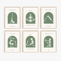 four different types of art prints with the names and symbols for each individual's body