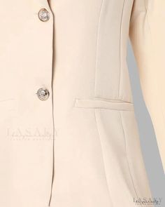 Lasaky - Double button blazer with lapel collar Collared Beige Blazer For Business, Office Wear Lapel Collar Blazer, Beige Collared Blazer For Business, Office Wear Blazer With Lapel Collar, Elegant Collared Workwear Blazer, Elegant Solid Color Collared Blazer, Classic Beige Collared Blazer, Elegant Collared Blazer For Work, Tailored Single Button Blazer Dress With Lapel Collar