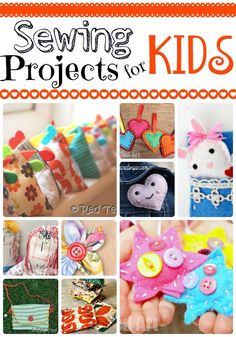 10+ Sewing Project for Kids - lovely kids projects that will help teaching kids to sew! Teaching Kids To Sew, Sewing Project For Kids, Easy Fabric Flowers, Project For Kids, Simple Sewing, Kids Projects