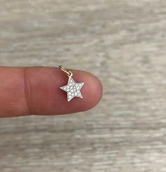 Pave Diamond Star Charm ◇ 1 piece ◇ Size: 7.5 mm ◇ Diamonds ◇ 14k Gold Tiny Star-shaped 14k Gold Jewelry, 14k Gold Star-shaped Diamond Cut Jewelry, 14k Gold Star Jewelry, 14k White Gold Star-shaped Jewelry, White Gold Star-shaped 14k Gold Jewelry, Dazzling White Star-shaped Jewelry, White Star-shaped 14k Gold Jewelry, 14k Gold Star Charm Jewelry, Vintage Star