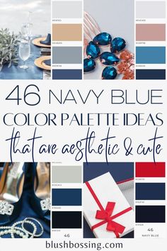 navy blue color palettes that are aesthetic and art