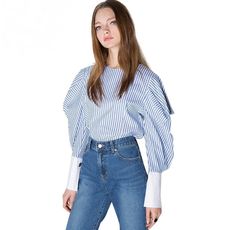 Striped Lantern Sleeve Zipper O-Neck Shirt





 













Size

Length

Bust

Shoulder

Sleeve





in/cm

in/cm

in/cm

in/cm





S

 23.2/59

33.9/86

13.8/35

22.8/58





M

 23.6/60

 35.4/90

 14.2/36

 23.2/59





L

 24.0/61

 37.0/94

 14.6/37

 23.6/60





XL

 24.4/62

 38.6/98

 15.0/38

 24.0/61





XXL

 24.8/63

 40.2/102

 15.4/39

 24.4/62





"Please allow slight 1-3 cm difference due to manual measurement and a little color variation for different display setting " Dressy Blouses, Shirts Outfit, Balloon Sleeve Shirt, Full Sleeve Top, Lantern Sleeve Top, Lovely Fashion, Zipper Fashion, Lantern Sleeved Blouses, Spring Blouses