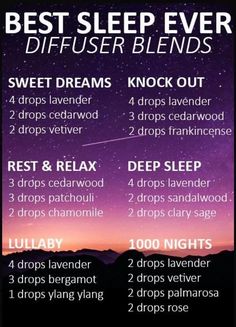 Help With Sleep, Relaxing Essential Oils, Eo Blends, Natural Beauty Hacks