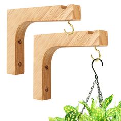 PRICES MAY VARY. 🍀【Premium Beech Wood, Excellent Workmanship】 FGSAEOR wall hook made of an improved version of high-solid wood, nice wood grain, handcrafted with care for long-lasting use. It can hold an up to 11" diameter planter without touching the wall and they come with adequate screws for wall studs and universal anchors for other types of walls that can hold a maximum of 15 lbs. 🌿【Unique Design】: Our hanging plant hook adds a very practical design. It combines hooks and grooves, allowin Hanging Basket Hooks, Hanging Plant Hooks, Vertical Garden Wall Planter, Planters For Indoor Plants, Window Shelf, Hanging Wall Planters, Plant Hooks, Macrame Planter, Wall Planters