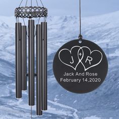 PRICES MAY VARY. Anniversary Wind Chimes - With personalized thoughtful text on wind chimes, it is definitely the meaningful anniversary gift and is an excellent item for expressing your love and concern. Premium Quality Wind Chimes - The wind chimes is made of 5 high-quality aluminum tubes in black finish. The tubes are corrosion-resistant and recycled materials that can withstand most kinds of outdoor bad weather and maintain lasting beauty outdoors, eco-friendly to the environment and body. L 9 Anniversary, Anniversary Husband, Personalized Wind Chimes, Large Wind Chimes, Meaningful Christmas Gifts, Husband Valentine, Mens Anniversary Gifts, Gifts Fo, Anniversary Gifts For Husband