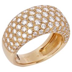 Classic Cartier Diamond Ring With Pave Setting, Cartier Diamond Ring With Pave Setting For Wedding, Classic Cartier Rings With Pave Setting, Formal Cartier Rings With Pave Setting, Cartier Rings With Pave Setting For Formal Occasions, Classic Cartier Rings With Prong Setting, Gold Cartier Diamond Ring With Round Cut, Cartier Gold Round Cut Diamond Ring, Cartier Gold Diamond Ring With Round Cut