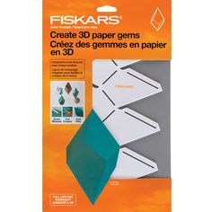 "Buy the Fiskars® Paper Gem Jewel Template at Michaels. Cut precise, 3D paper gems, quickly and consistently with Fiskars Paper Gem Jewel Template. Cut precise, 3D paper gems, quickly and consistently with Fiskars Paper Gem Jewel Template - a simple way to add dimension to your centerpieces, party favors, garlands, gifts and more. Made of durable, opaque plastic, each paper gem template features integrated scoring tracks for easy placement on any style of cardstock or material, simplifying measu Gymnastics Meet, Centerpieces Party, Award Ideas, English Paper Piecing Quilts, Easy Shape, Paper Piecing Quilts, Craft Stuff, Party Stuff, English Paper Piecing