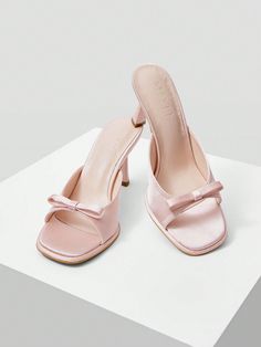 ELEGANT BOWKNOT OPEN TOE HIGH HEEL SANDALS FOR WOMEN VACATION SHOES SUMMER SALE CHRISTMAS FALL NEW YEAR HOLIDAY Pink Fashionable        Women Shoes, size features are:Bust: ,Length: ,Sleeve Length: Pantyhose With Open Toe Shoes, Pink Chunky Heels, Heel Sandals For Women, Y2k Heels, Pink Block Heels, Shop Heels, Women Vacation, Fancy Heels, Shein Shoes