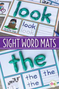 the sight word mats are perfect for beginning and ending sounds