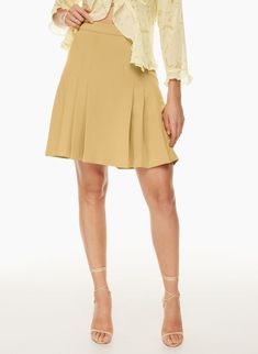 TAPESTRY PLEATED SKIRT | Aritzia Chic A-line Pleated Skort, Elegant A-line Skort For Spring, Elegant A-line Pleated Skort, Chic A-line Mini Skirt With Pleated Hem, Chic Pleated Hem Skort For Work, Chic Pleated Skort For Workwear, Chic Workwear Skort With Pleated Hem, Chic Pleated Waist Flared Skort, Chic Pleated Flared Skort