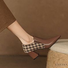 Lasaky - Chic Cowhide Shoes with Pointed Heads and Deep Calf Panels Diy Heels, Cow Hide Shoes, Ankle Shoes, Block Heel Ankle Boots, Stiletto Boots, Stiletto Shoes, Only Shoes, Unique Shoes, Leather High Heels