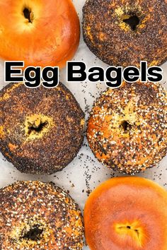 an egg bagel is shown in this image