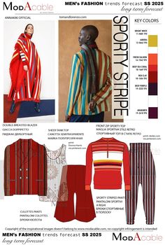 SS25 trend Sport stripe - ModaCable Mens Fashion Illustration, Summer 2025, Trending Fashion Outfits, Fashion Project, Mood Board Fashion