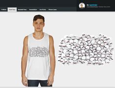 Many skulls with red eyes Human, Mens Tops