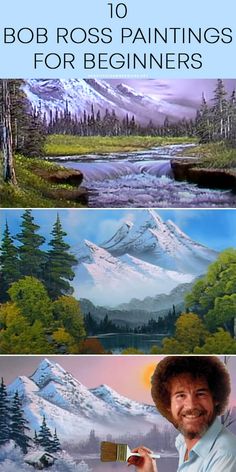 bob ross paintings for beginners with the title'bob ross paintings for beginners '