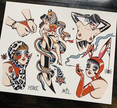 an image of some tattoos on a piece of paper