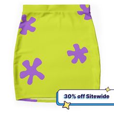 Super stretchy and durable polyester mini skirt. Vibrant, high-quality sublimation print across the front and back. Size range XXS-2XL. Fitted Graphic Print Mini Skirt For Summer, Fitted Casual Mini Skirt For Halloween, Fitted Green Bottoms With Graphic Print, Patrick Halloween Costume, Skirts For Sale, Halloween Costume, Sublimation Printing, Mini Skirt, Halloween Costumes