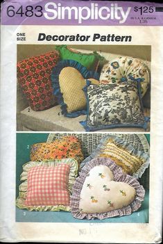 the sewing pattern is for pillows and pillow covers