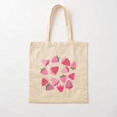 100% cotton reusable shopping carry bag with digital print on one side. Colourful strawberry tote bag! Strawberry Tote Bag, Garden Strawberry, Handpainted Tote Bags, Vegetable Bag, Portfolio Art, Baby Greeting Cards, Painted Tote, Painted Bags, Fun Arts And Crafts