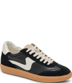 From Dolce Vita, the Notice Retro Suede Sneakers feature:suede upperLace up stylingRecycled textile liningRubber outsoleFlat heelImported. Retro Sneakers, Suede Sneakers, Dillard's, Grey Leather, Up Styles, Tennis Shoes, Trend Setter, Rocker, Black Shoes